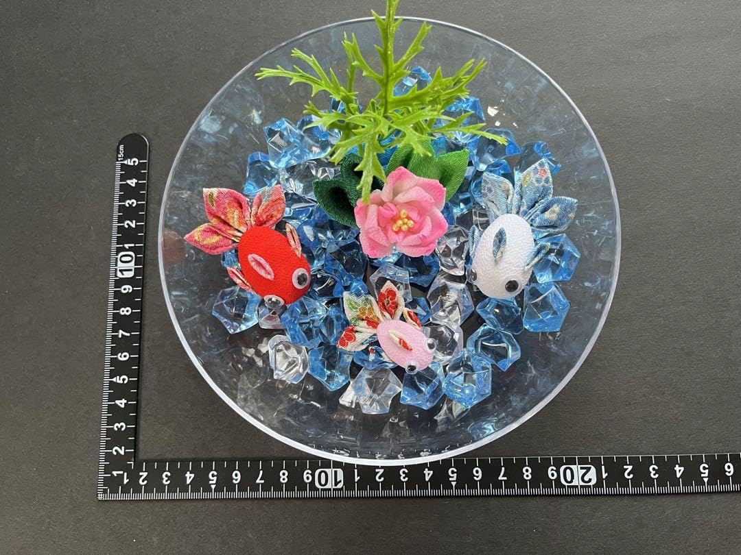Amazon.co.jp: 夏飾り 金魚 蓮の花 置物 : ホーム＆キッチン